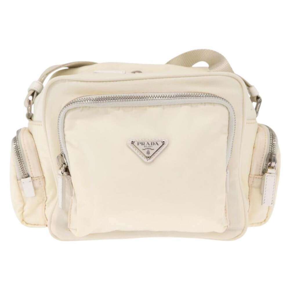 Prada Nylon Shoulder Bag White